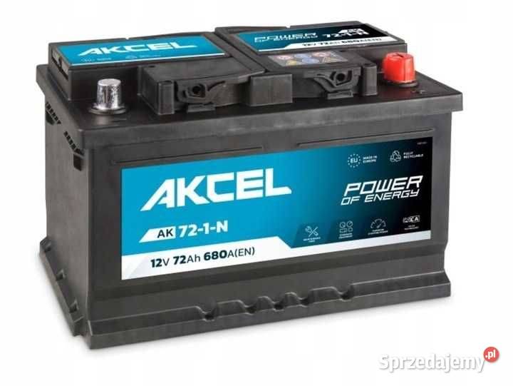 Akumulator Samochodowy AKCEL 12V 72Ah 680A EN Jelcz-Laskowice