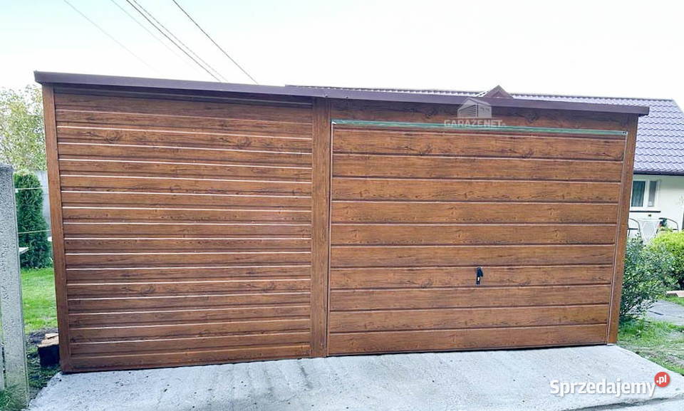 GARAŻ BLASZANY 5M X 6M POZIOM SPAD TYŁ BRAMA Łapanów