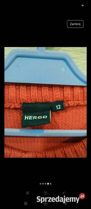 Ciepły sweter HEROD czerwony chłopca Biłgoraj