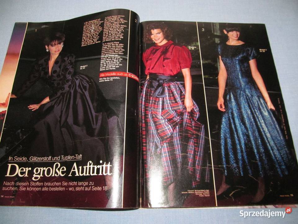 8 x Neue Mode 19868788 Vintage moda szycie Czasopisma Skępe