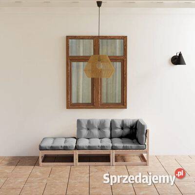 vidaXL 3cz zestaw wypoczynkowy z poduszkami lite Dom i Ogród Warszawa sprzedam