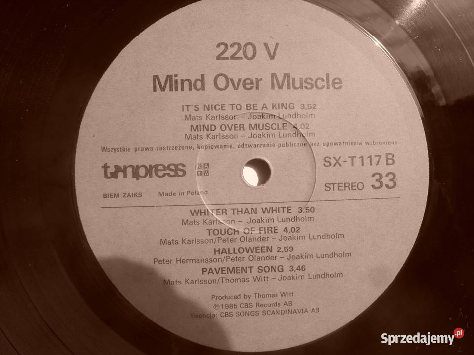 7 Rock 220 vmind over musicleTONPRESS 1985 winyl sprzedam