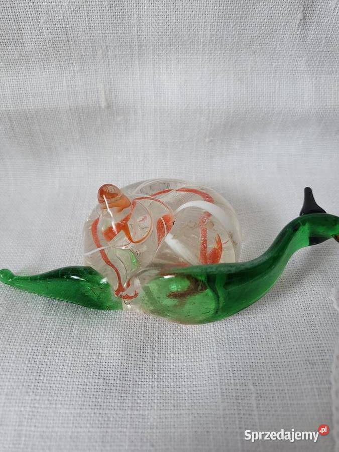 Urocza figurka ŚLIMAK szklo włoskie Antyki, Sztuka, Kolekcje Łódź