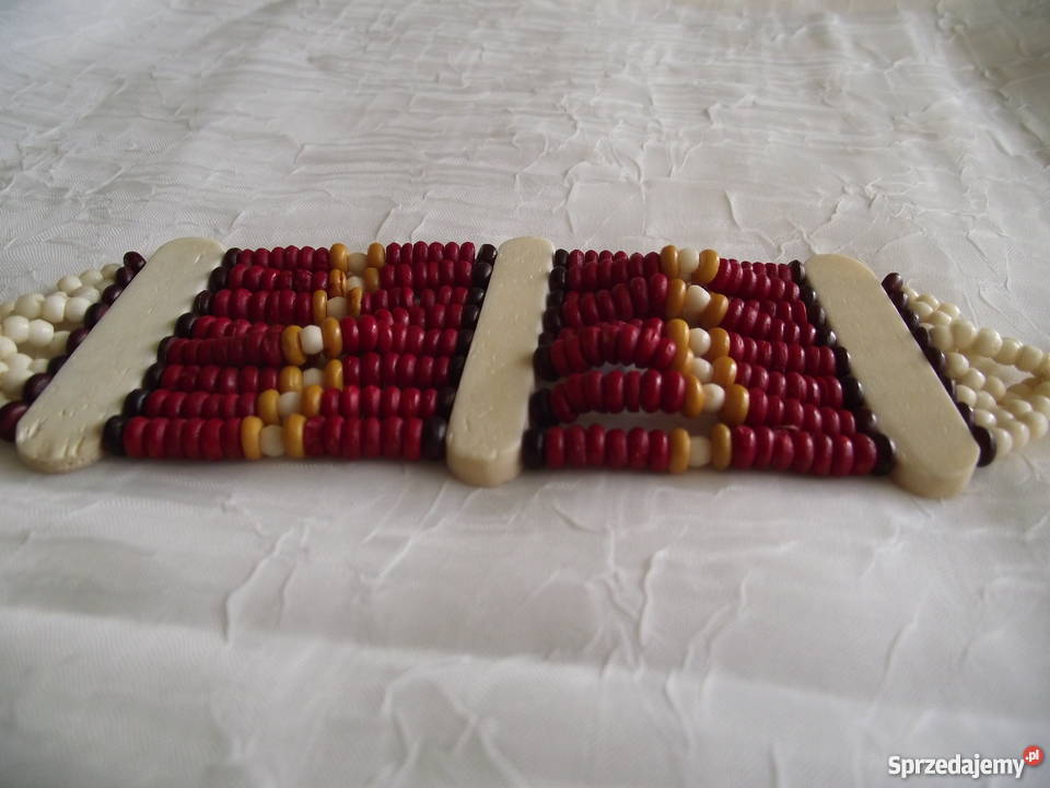 MEKSYKAŃSKA BRANSOLETA Z KORALIKÓW rękodzieło Piła