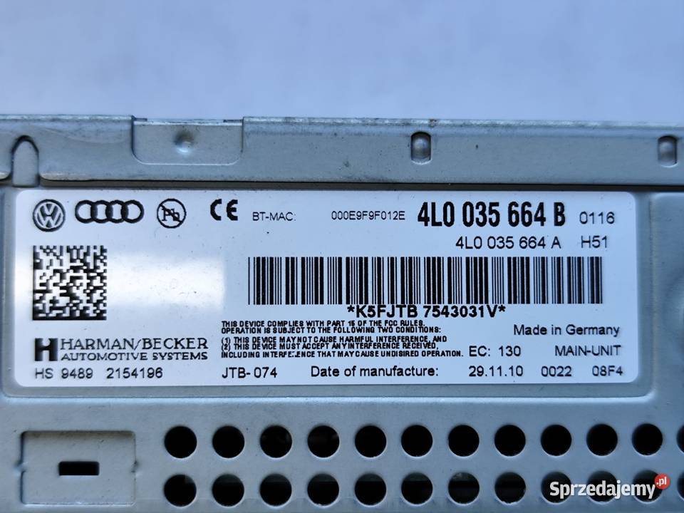 Audi Q7 4m Zmieniarka Radio Stereo Cd Sd Sim Mmi