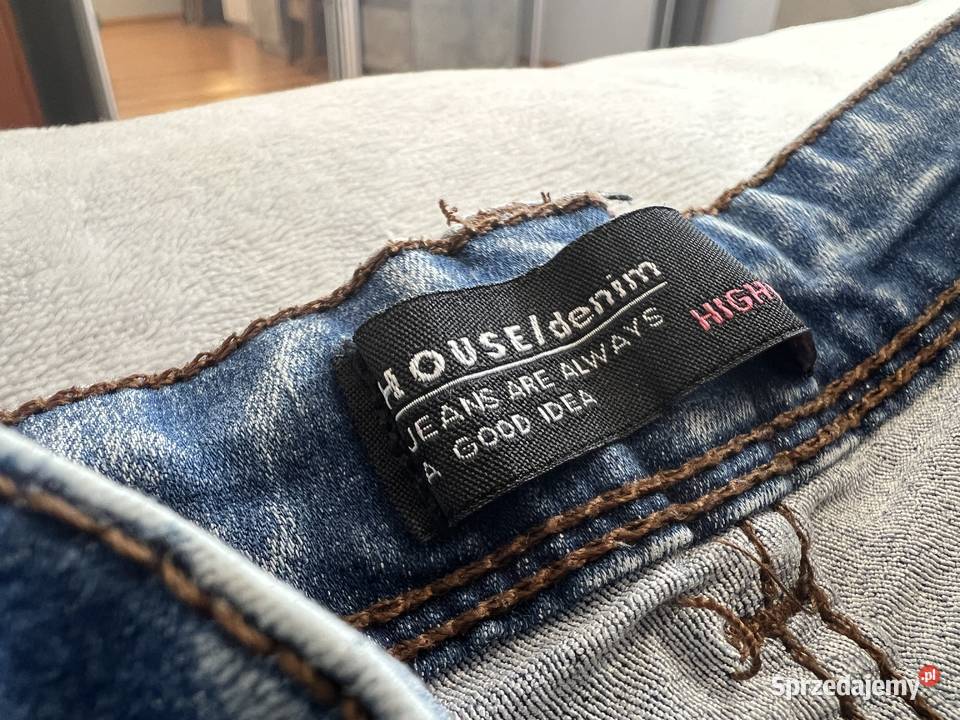 Jeansy spodnie skinny dżinsy rurki niebieskie Bez wzoru podkarpackie Jasło