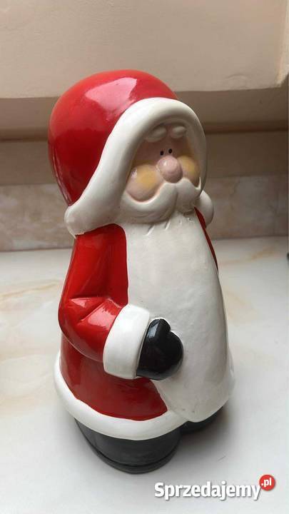 Figurka Mikołaja z pieskiem 45 Wys 12 Podstawa o Gdańsk