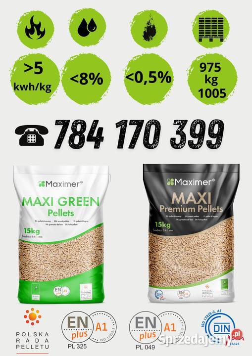 Pellet drzewny Maximer DIN A1 transport i Przasnysz