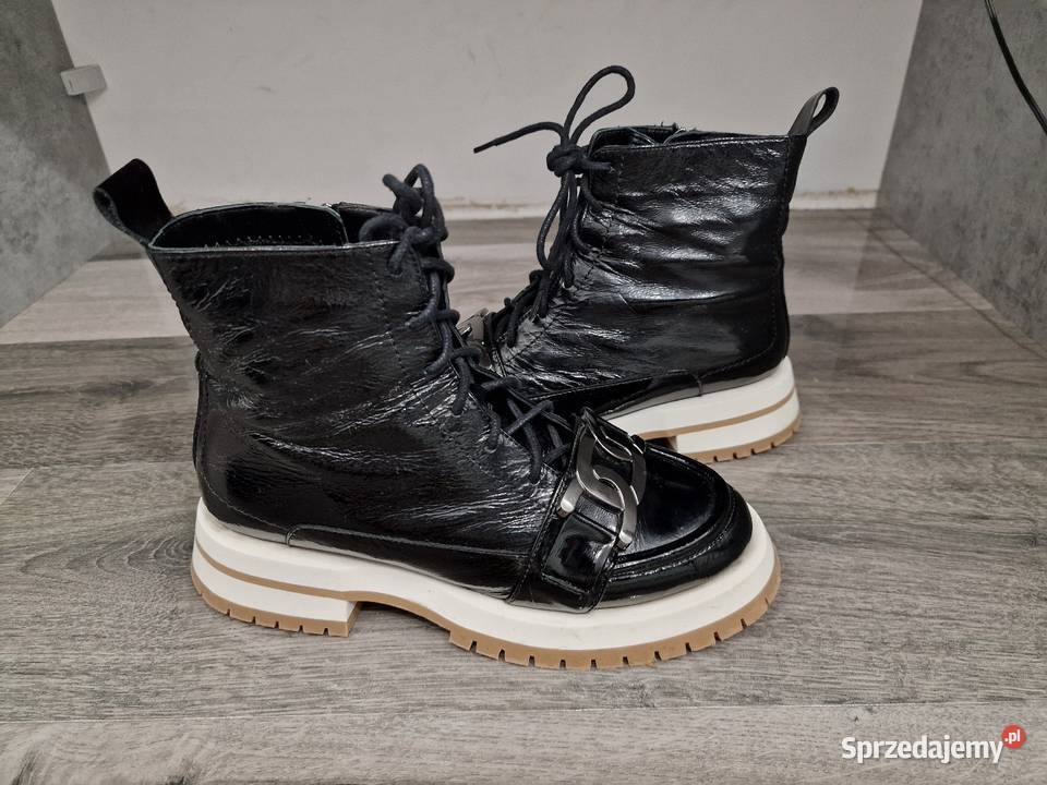 Botki Czarny Lakier 36 śląskie Żywiec