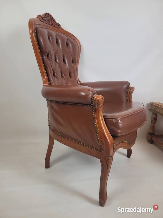 Fotel skórzany w stylu Ludwika zachodniopomorskie Białogard