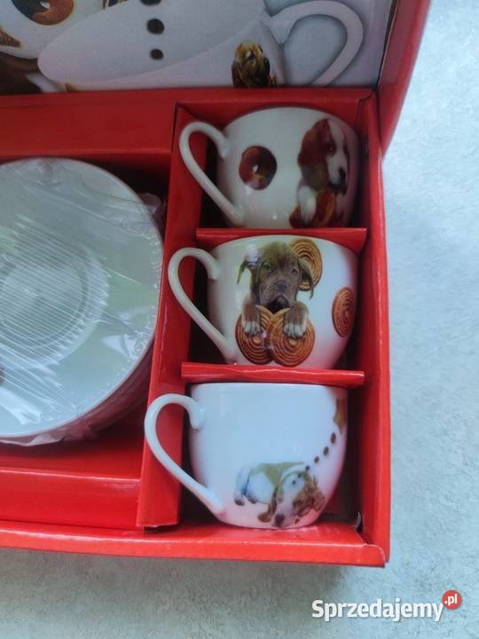 Zestaw filiżanek espresso 6 Włoski design Motyw Bytom