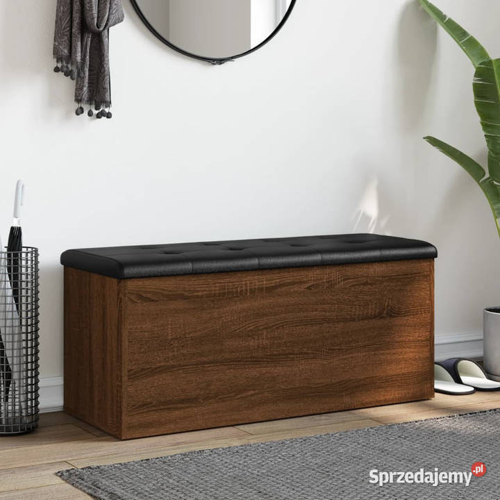 Ławka ze schowkiem brązowy dąb 102x42x45
