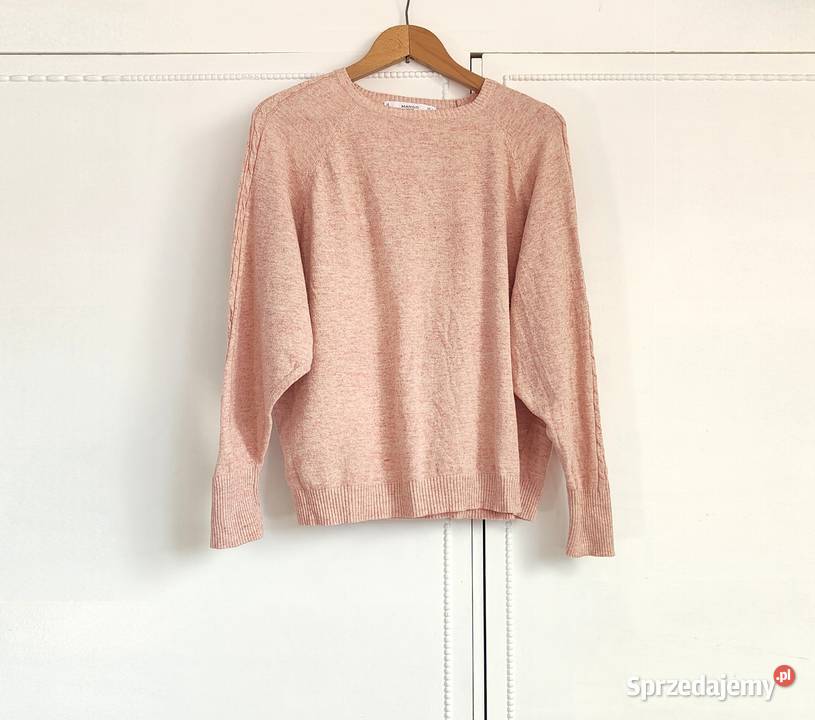 Sweter Mango Basics w kolorze pudrowego różu L Szczecin