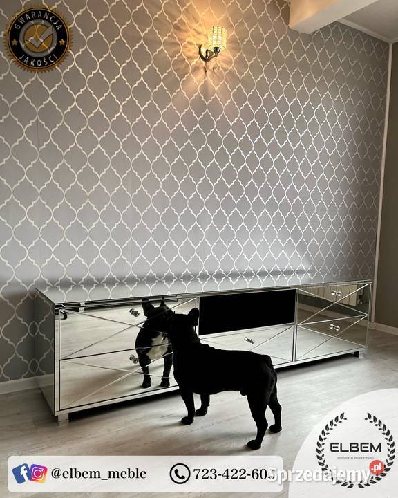 Lustrzana szafka RTV Glamour Poznań