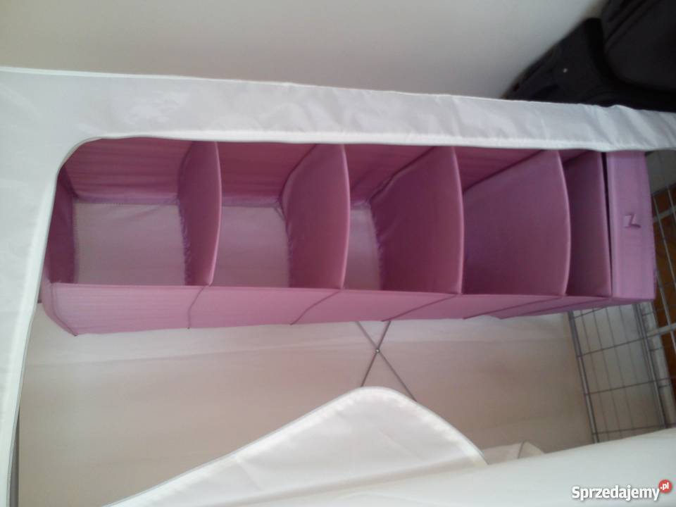 tekstylna szafa ikea z wiszącymi polkami i Warszawa sprzedam