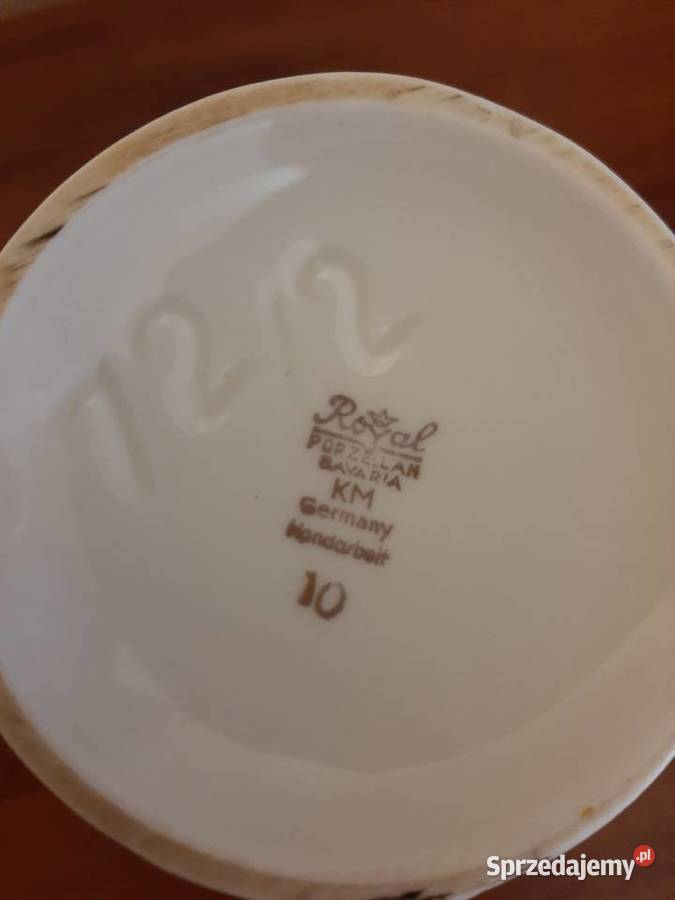 Piękny porcelanowy wazon sygnowany niemiecki Inowrocław