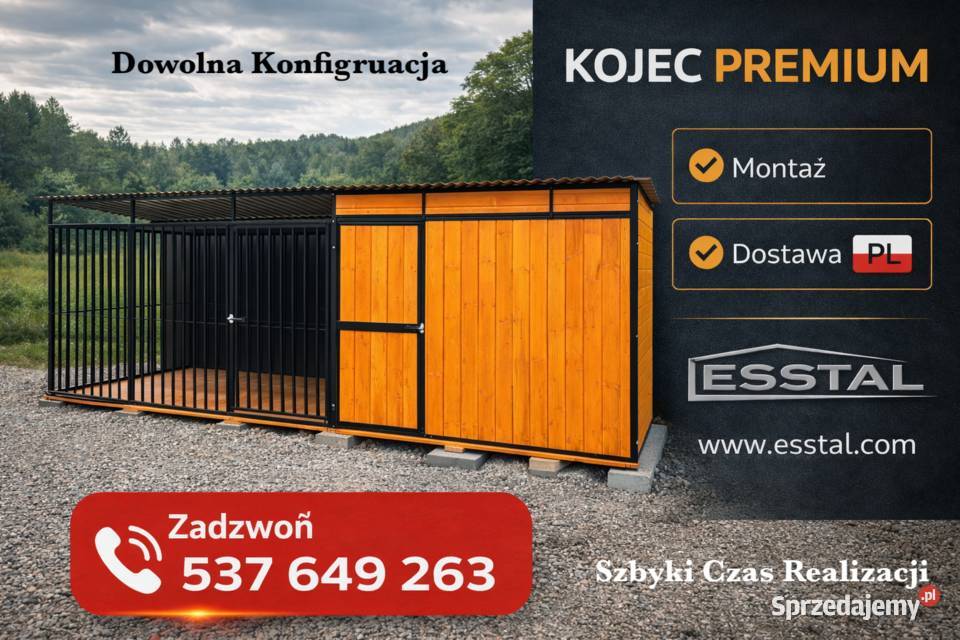 Duży Kojec Psa KOJCE Psów Kojec na Wymiar ESSTAL Akcesoria dla zwierząt mazowieckie