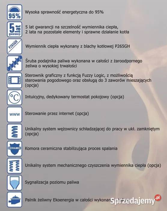 Kocioł piec na groszek FUTURO 15kW prod Nakło Śląskie
