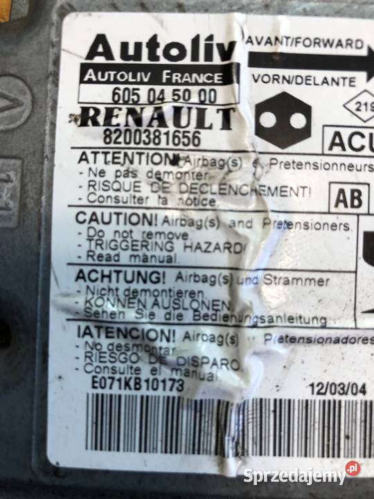 Renault Kangoo I Lift 05r Moduł poduszek Skarżysko-Kamienna