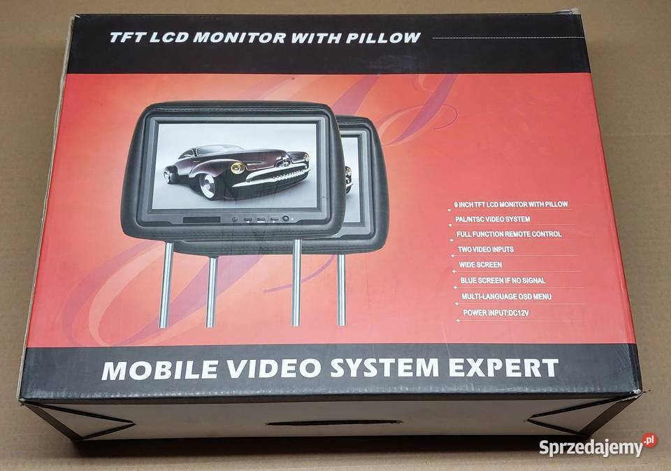 UNIWERSALNY ZAGŁÓWEK DVD TFT LCD MONITOR PILLOW Mielęcin