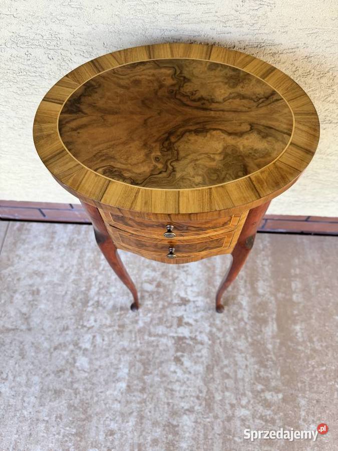 Stolik Ludwik barokowy stylowy z szufladami mazowieckie Sulbiny