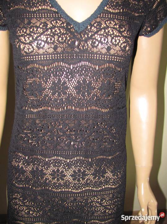 Koronkowa tunika czarna elegancka sexy LENEV Zamość