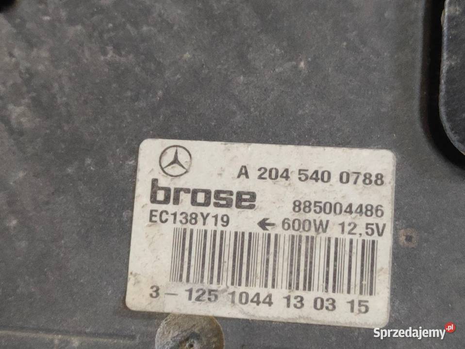 Wentylator Chłodnicy Mercedes EKlasa W212 wielkopolskie Pleszew
