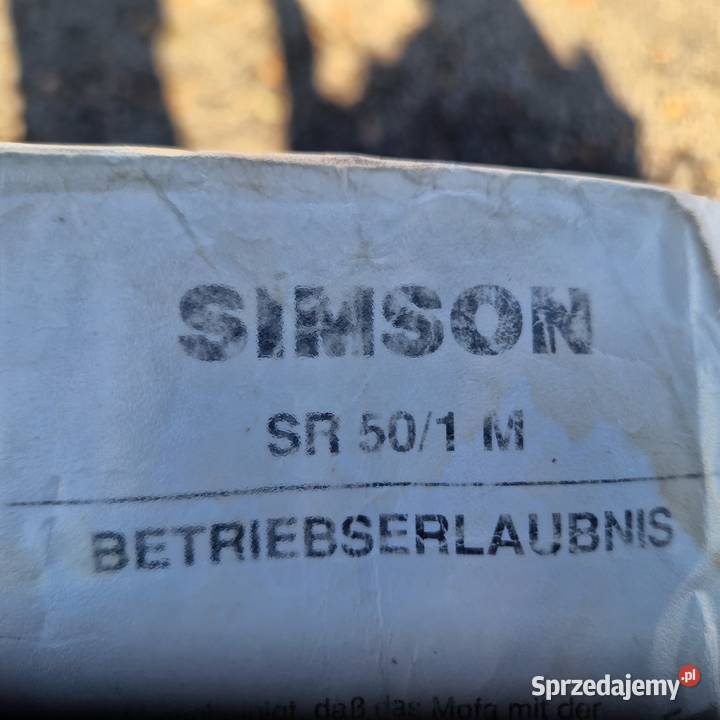 simson skuter SR501 rama dokumentacja Bolesławiec