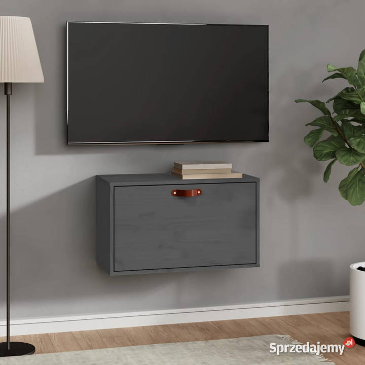 Szafka ścienna szara 60x30x35 lite drewno Warszawa