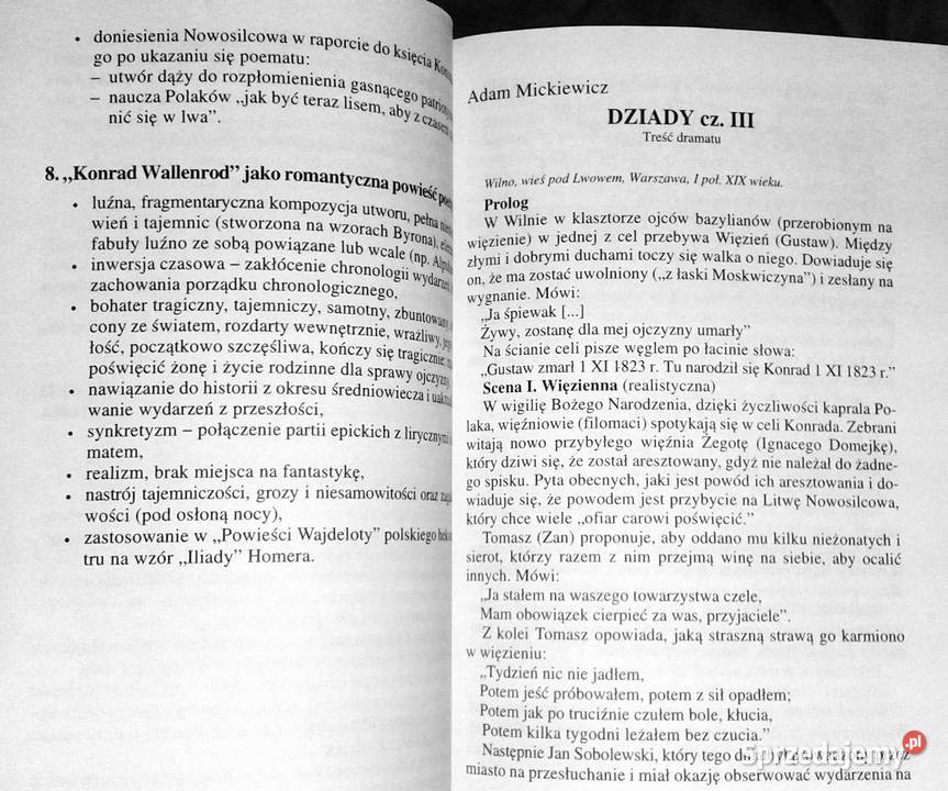 Romantyzm Streszczenia problematyka lektur szkół