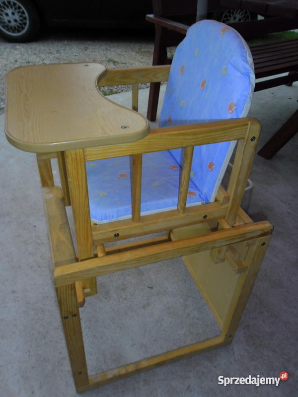 KRZESEŁKA DREWNIANE DO KARMIENIA 2w1 KRZE STOLIK małopolskie Myślenice