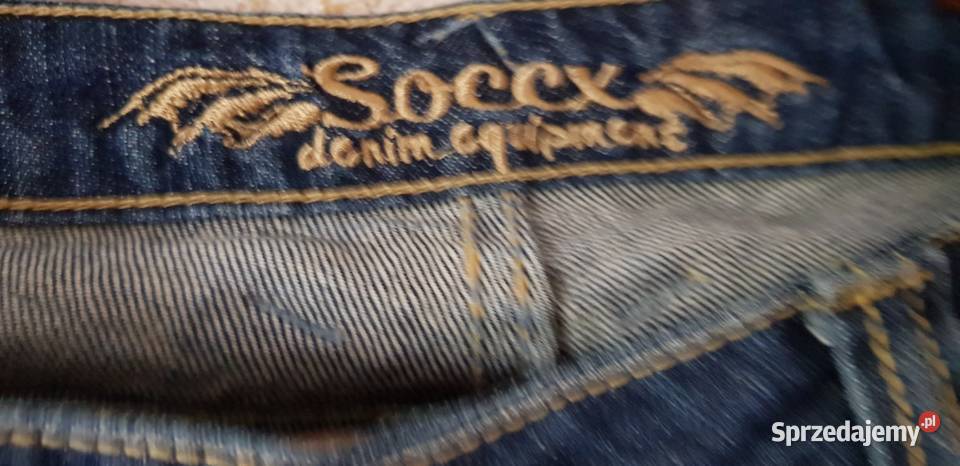 Denim soccx spodnie dżinsy vintage suwaki zamki Kielce