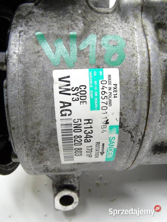 SPRĘŻARKA KOMPRESOR KLIMATYZACJI 5N0820803 AUDI osobowe małopolskie