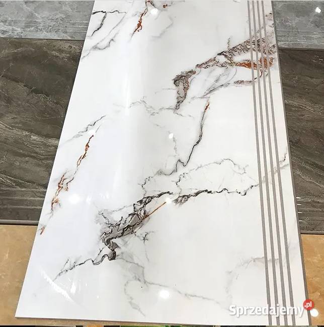 Płytki na schody 120x30 MARMUR POŁYSK Łask