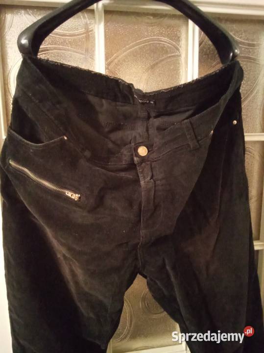 Czarne spodnie sztruksy mazowieckie Warszawa