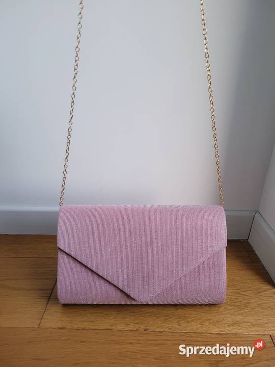 Różowa torebka kopertówka błyszcząca wieczorowa Liszki sprzedam