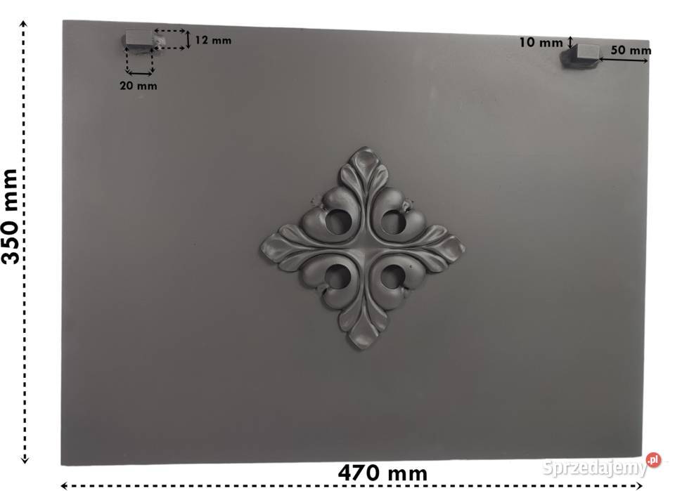 Tylna płyta ścianka 47x35 do wkładów kominka Skawina