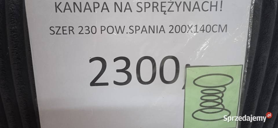 KANAPA NA SPRĘŻYNACH Z FUNKCJĄ SPANIA Sofy i kanapy kujawsko-pomorskie Chełmża