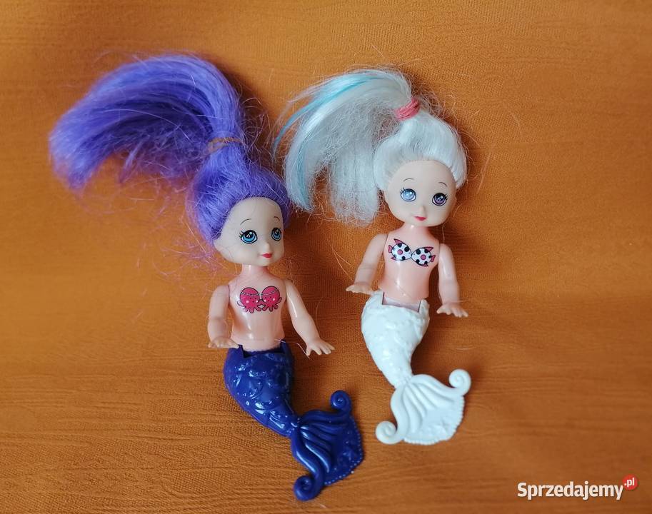 Dwie laleczki Chelsea syrenki biała i fioletowa Lalki i akcesoria Łódź
