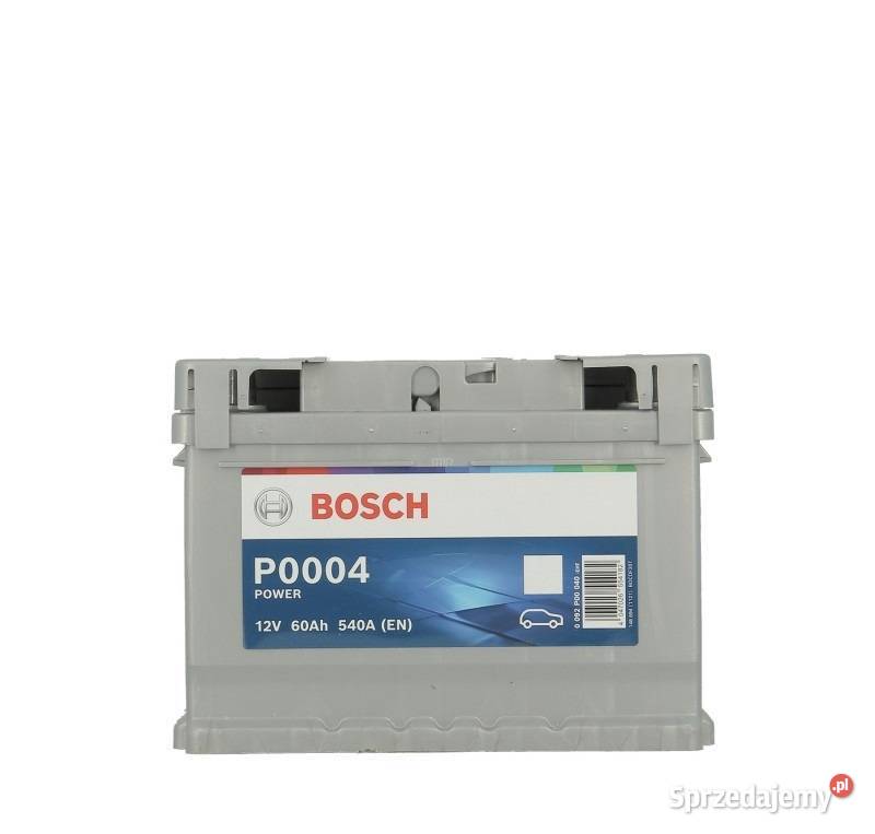 Akumulator 60Ah 540A EN Bosch P0004 PRAWY PLUS łódzkie Łódź