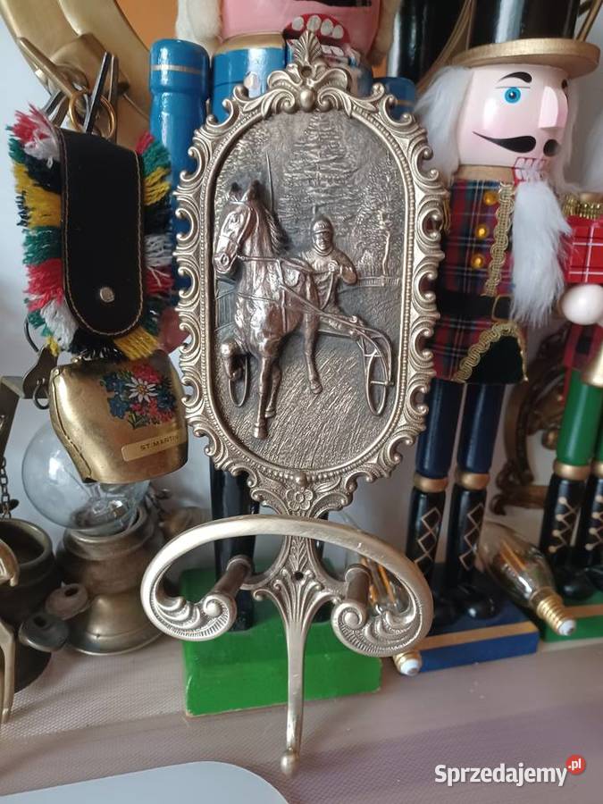 Piękny duży wieszak mosiężny Poznań