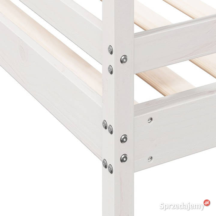 Łóżko piętrowe 90x200 białe lite drewno sosnowe 207cm mazowieckie Warszawa