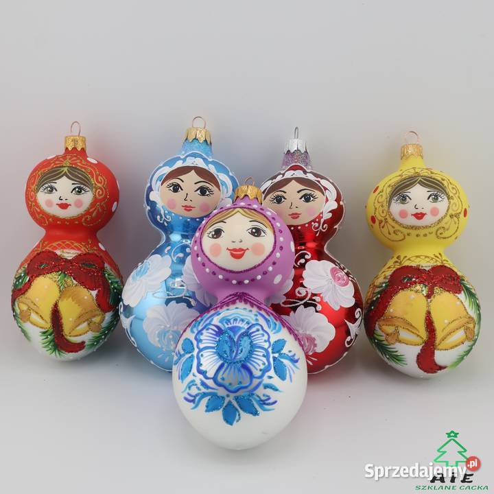 Szklane bombki choinkowe LALECZKI MATRIOSZKI sprzedam