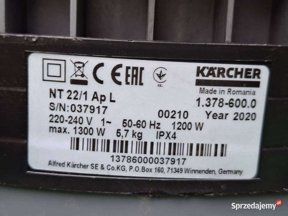 Odkurzacz Karcher NT 221 Ap L Gwarancja Wysyłka Radom