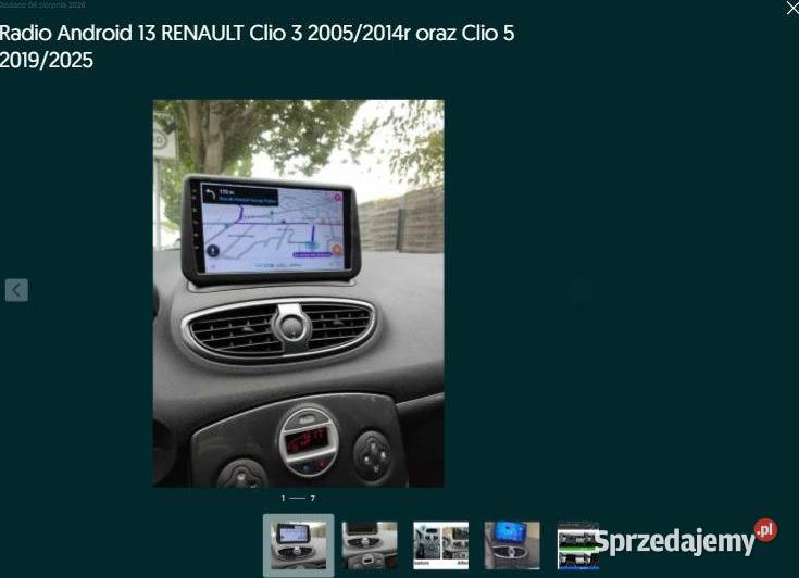 Radio Android 13 RENAULT Clio 3 20052014r Clio 5 Ożarowice