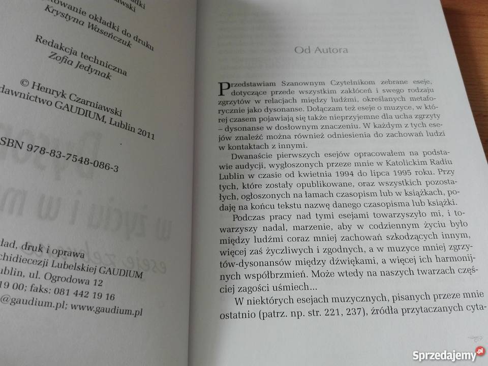 Dysonanse w życiu i w muzyce eseje zebr Henryk Gdańsk