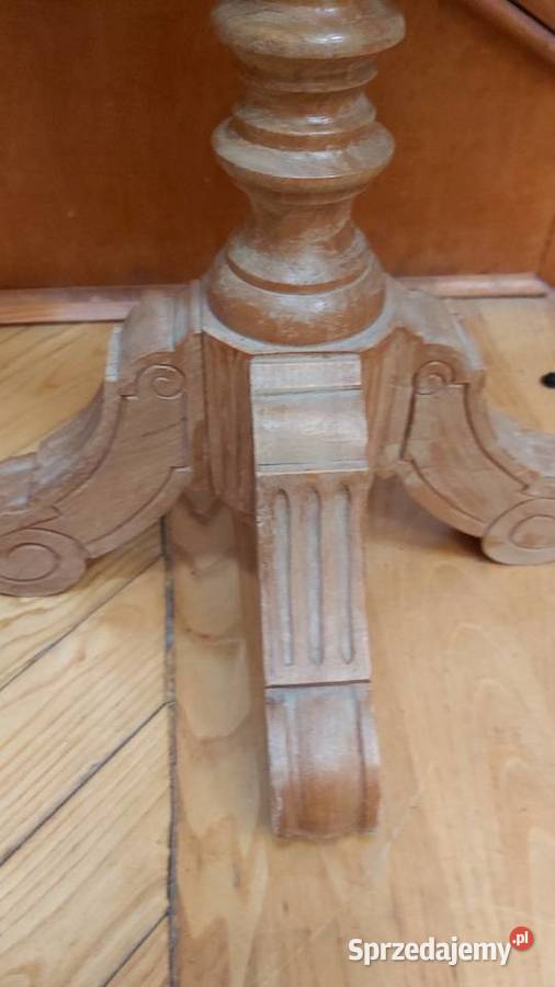 Piękny dębowy gazetnik masywny na nóżce łódzkie Zgierz sprzedam