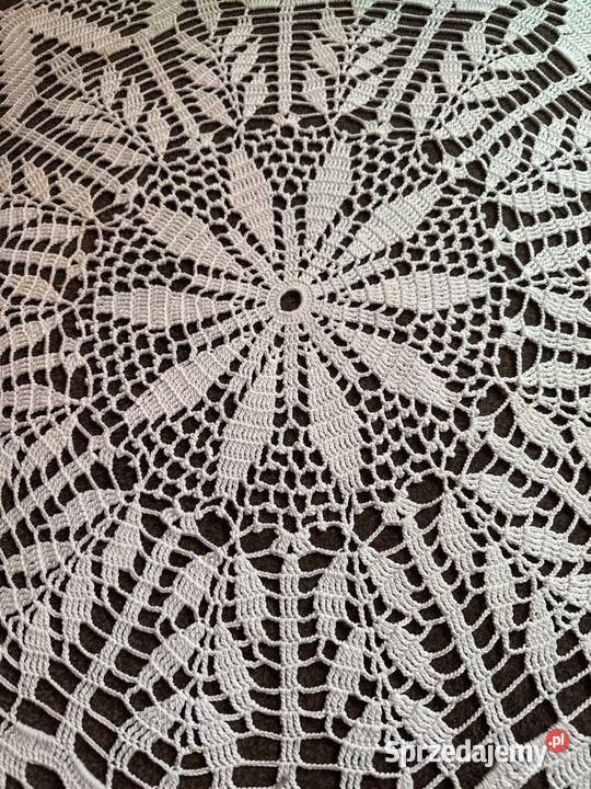 obrus okrągły szydełkowy rękodzieło Zabrze sprzedam