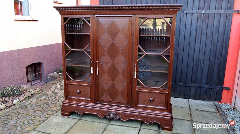 Wspaniała Biblioteka Witryna Dąb 1920 Renowacji Ziębice