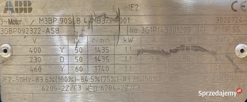 silnik elektryczny 11kW 1435obr 3fazowy ABB IE2 kujawsko-pomorskie sprzedam